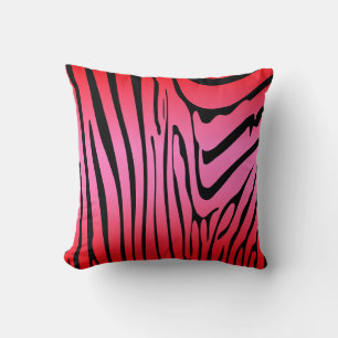 Zesty Zebra Red Cushion