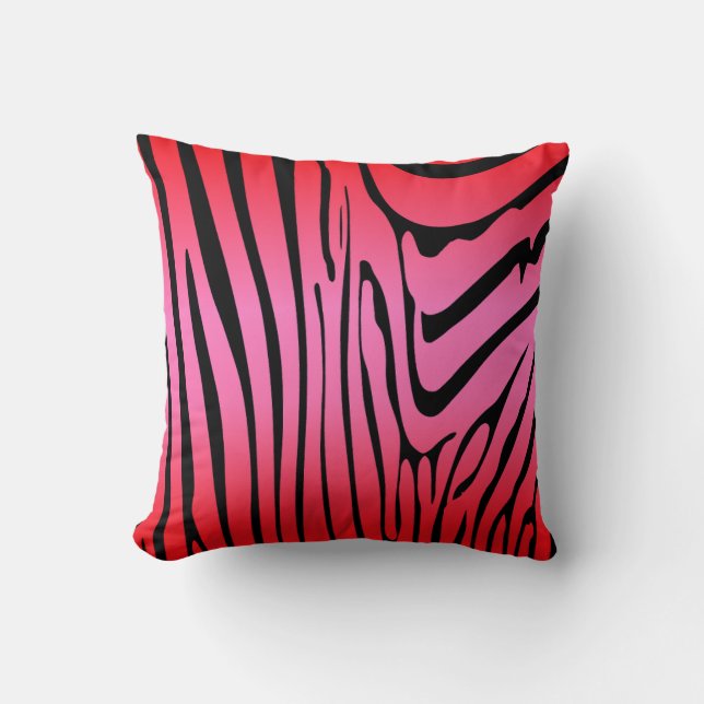 Zesty Zebra Red  Cushion (Front)