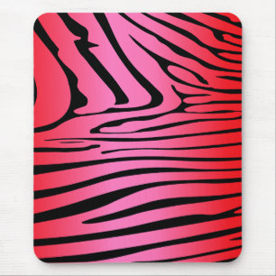Zesty Zebra Red  Mouse Pad