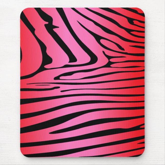 Zesty Zebra Red  Mouse Pad (Front)
