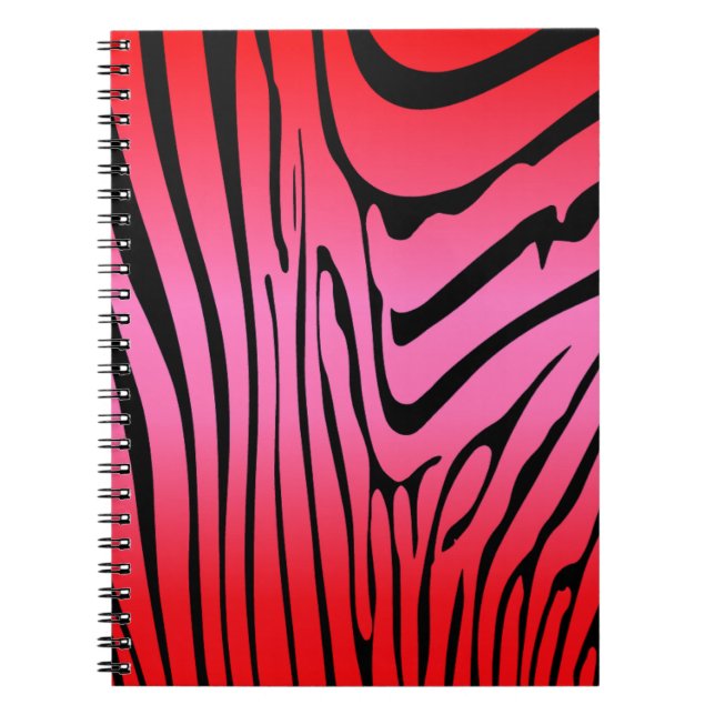 Zesty Zebra Red  Notebook (Front)
