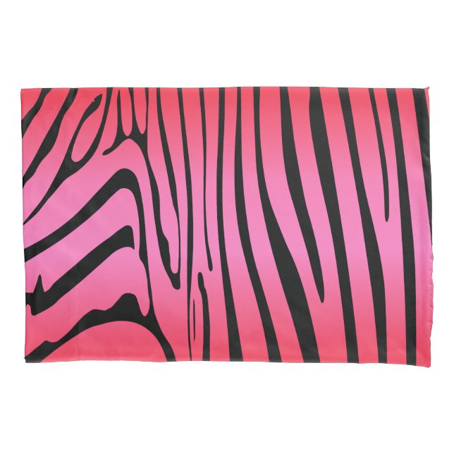 Zesty Zebra Red Pillowcase (Front)