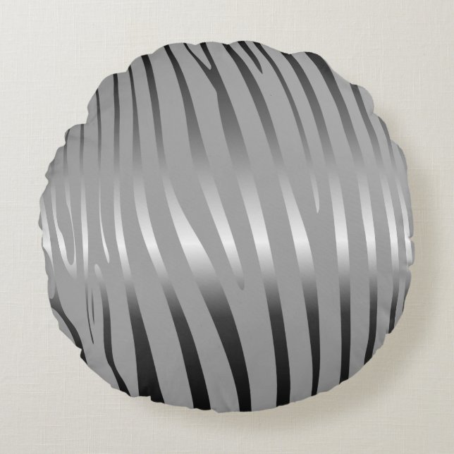 Zesty Zebra Round Cushion (Front)