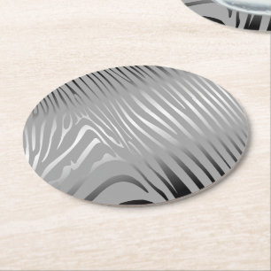 Zesty Zebra Square Paper Coaster