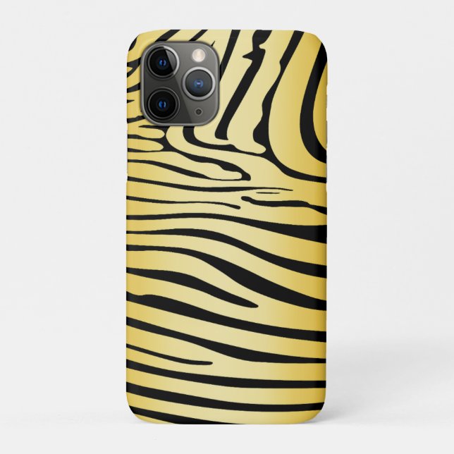 Zesty Zebra Yellow Case-Mate iPhone Case (Back)