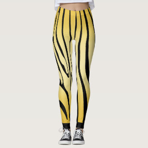 Zesty Zebra Yellow Leggings