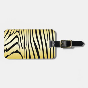 Zesty Zebra Yellow Luggage Tag