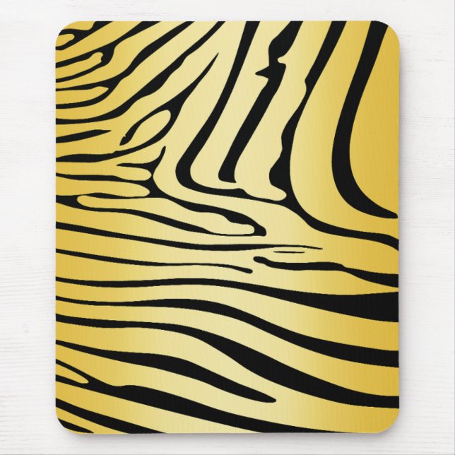 Zesty Zebra Yellow Mouse Pad (Front)