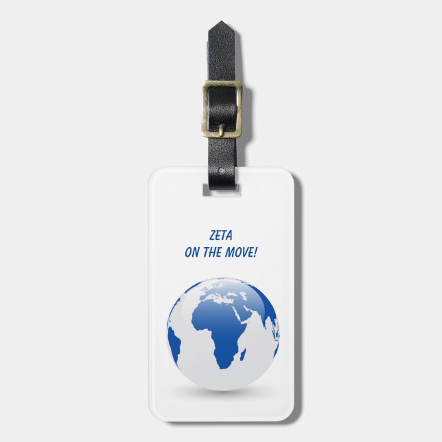 Zeta Phi Beta Luggage Tag (Front Vertical)