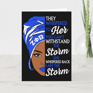 Zeta Phi Beta Sorority Black Women Pride Melanin A Card