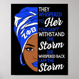 Zeta Phi Beta Sorority Black Women Pride Melanin A Poster