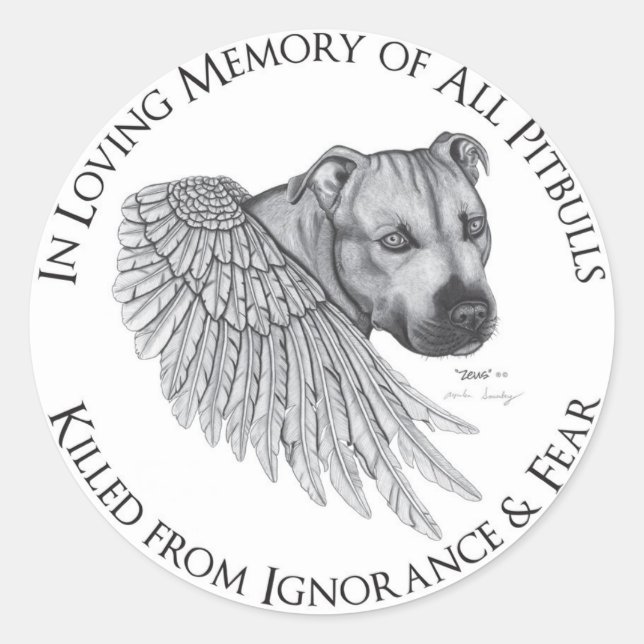 Zeus angel classic round sticker (Front)