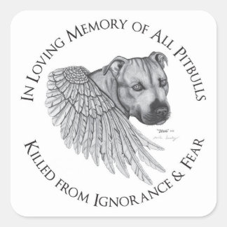 Zeus angel square sticker