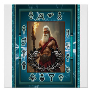 Zeus At The Ready  Glossy Poster