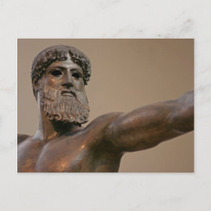 Zeus bronze statue in Athens Greece Postcard