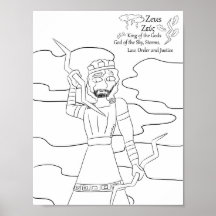 Zeus Colouring Page Print