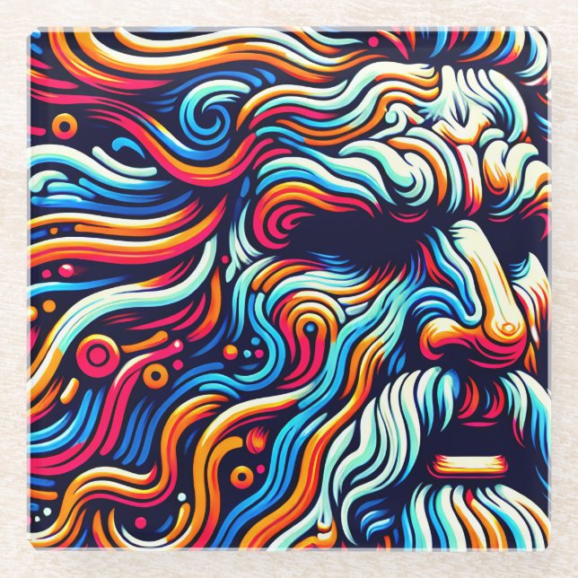 ZEUS GLASS COASTER (Front)
