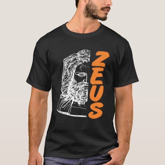 Zeus Greek God of Thunder Power Strength Olympus L T-Shirt (Front)