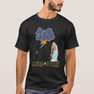 Zeus Greek God Thunder Lightning Bolt Storm Retro T-Shirt