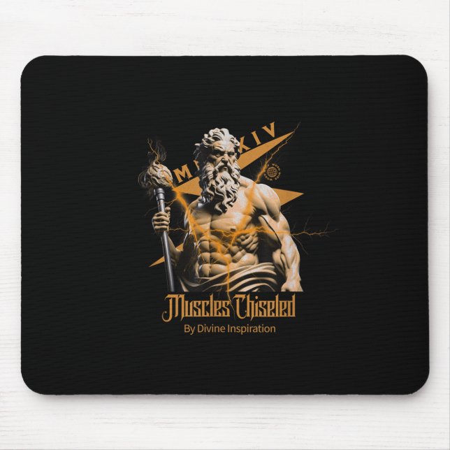Zeus Greek Gods Thunder Mythology Gym Fitness Moti Mouse Pad (Front)