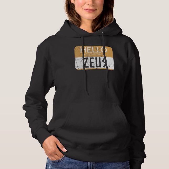 Zeus Greek Mythology Ancient Greek God Greek Mytho Hoodie (Front)