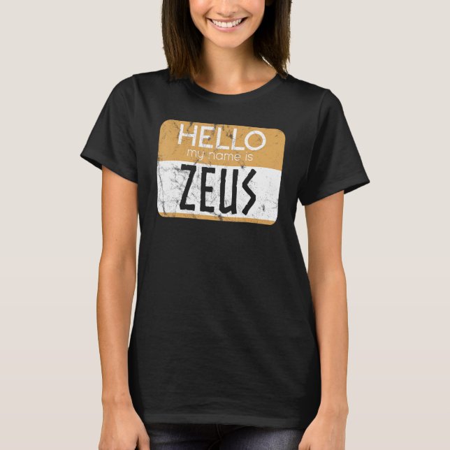 Zeus Greek Mythology Ancient Greek God Greek Mytho T-Shirt (Front)