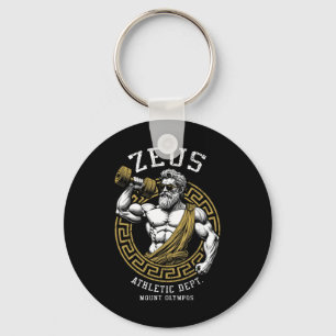 Zeus Gym Athletic Department Funny Greek God Worko Key Ring