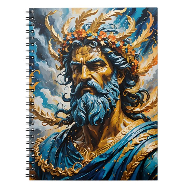 Zeus Jupiter Ancient Greek God Notebook (Front)