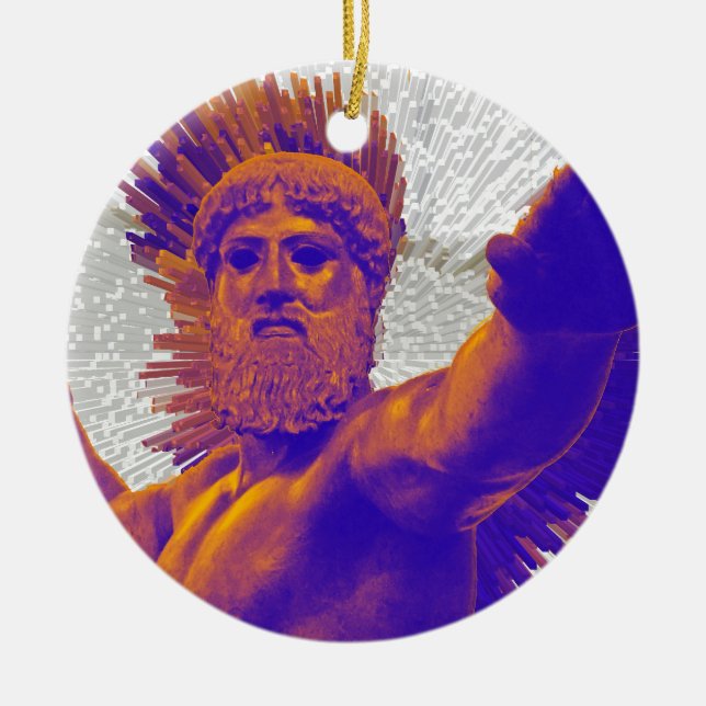 Zeus  - Jupiter Ceramic Ornament (Front)