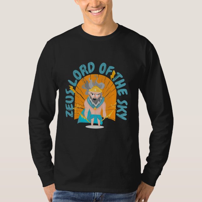 zeus lord thunder god throw throwing T-Shirt (Front)