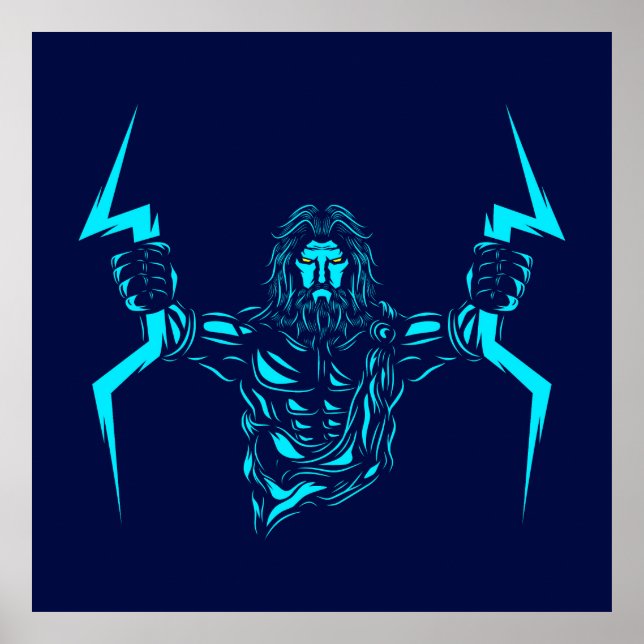 Zeus mythology pop art poster (Front)