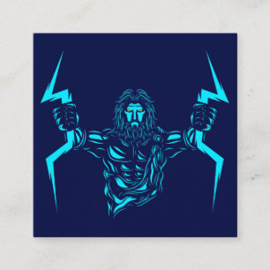 Zeus mythology pop art Square Business Card