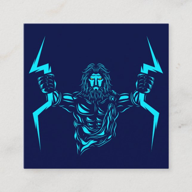  Zeus mythology pop art Square Business Card (Front)