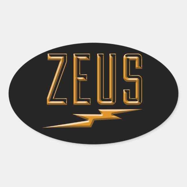 Zeus Oval Sticker (Front)