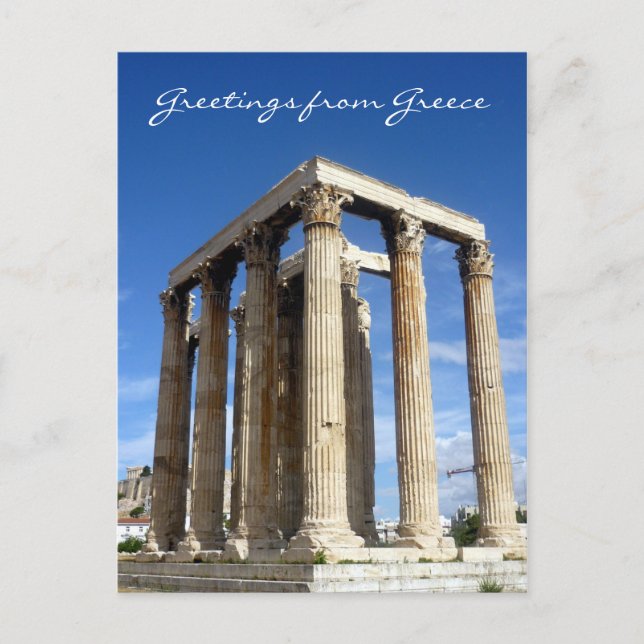 zeus temple greetings postcard (Front)