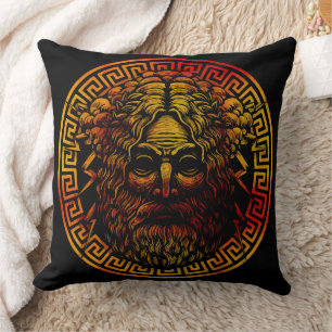 Zeus's Ancient Shield Art Print Cushion