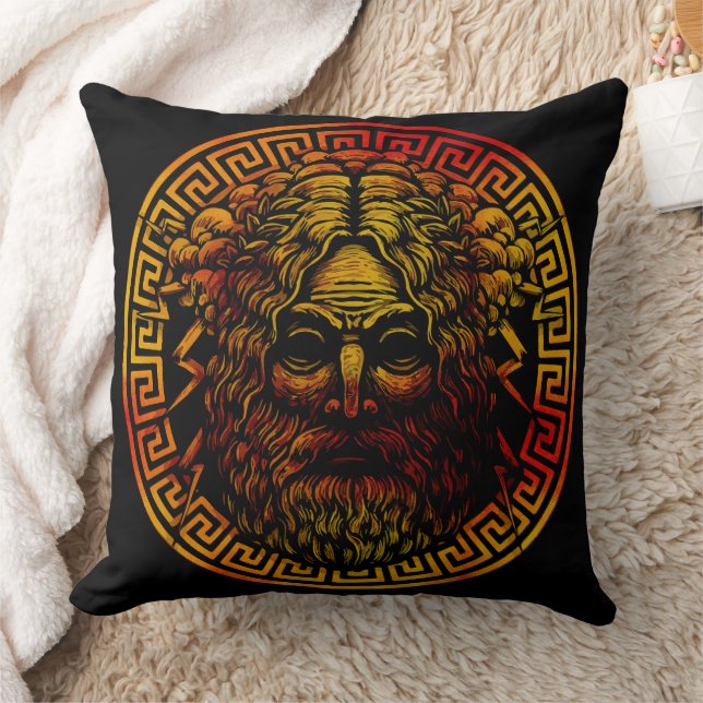 Zeus's Ancient Shield Art Print Cushion (Blanket)