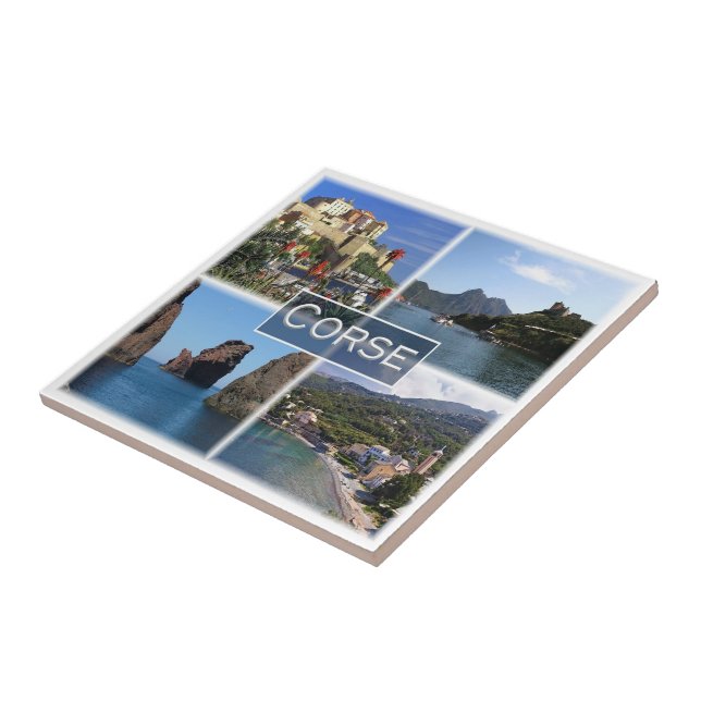 zFR008 CALVI SCANDOLA, Corse Corsica, Ceramic Tile (Side)