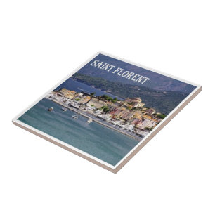 zFR009 SAINT FLORENT, Corsica Corse, Ceramic Tile