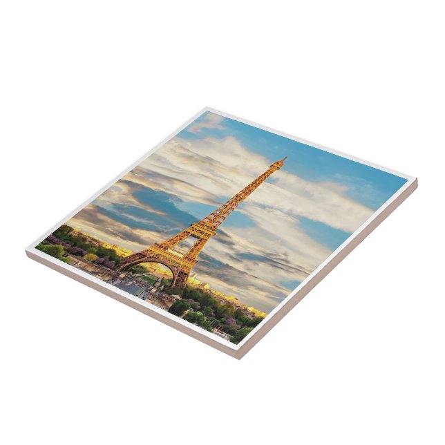 zFR016 TOUR EIFFEL, Paris, France, Ceramic Tile (Side)