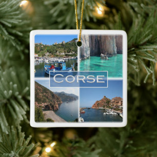 zFR017 CORSICA CORSE, France, Ceramic Ornament