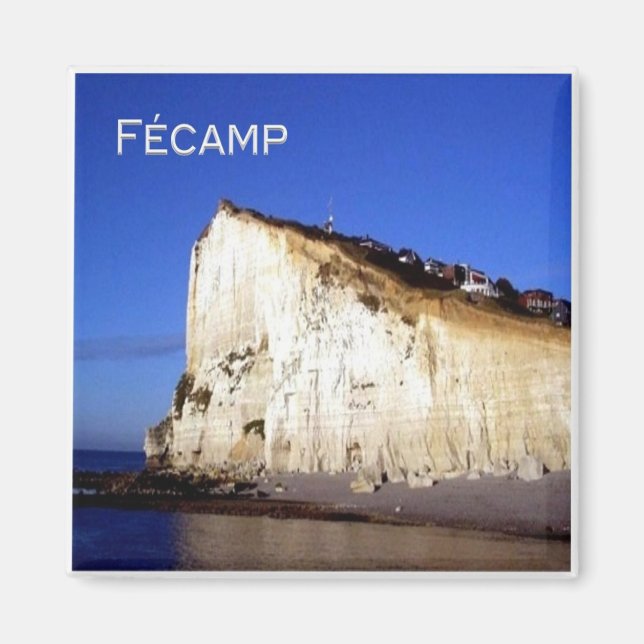 zFR026 FÉCAMP The Cliffs, Normandy, Fridge Magnet (Front)