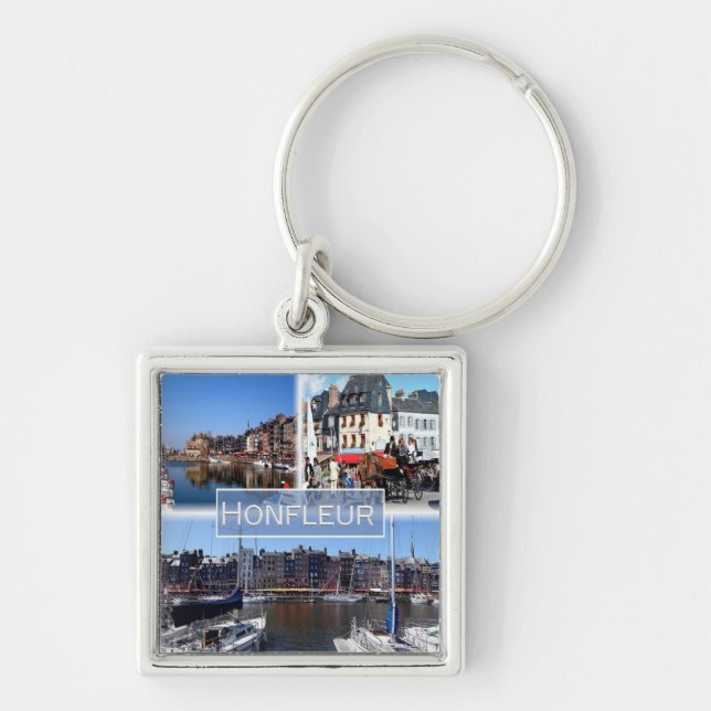 zFR028 HONFLEUR harbour, Normandy, Key Ring (Front)