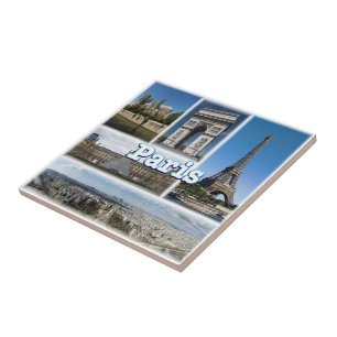 zFR032 TOUR EIFFEL and PARIS, France, Europe, Ceramic Tile