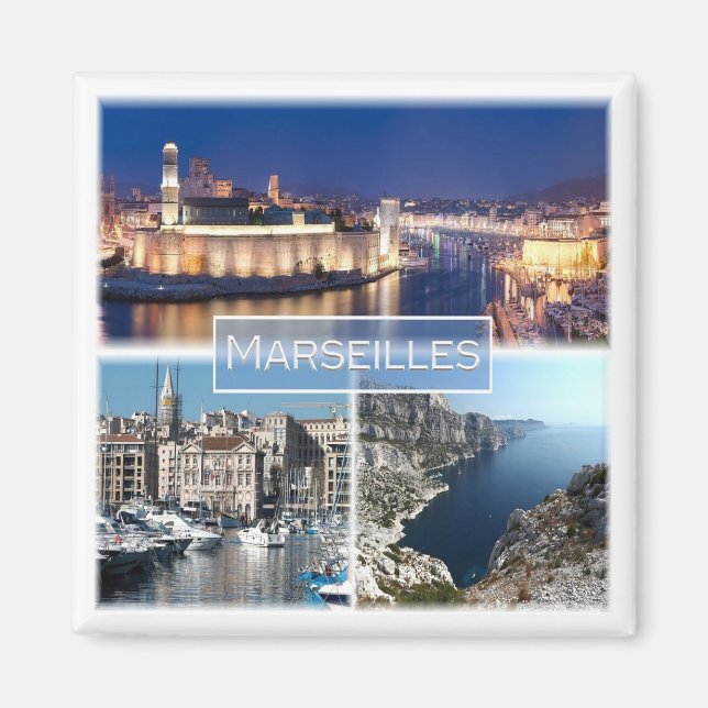 zFR036 MARSEILLES, France, Fridge Magnet (Front)