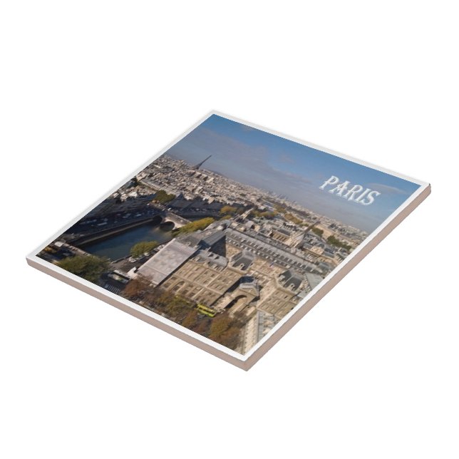 zFR054 PARIS panorama, France, Ceramic Tile (Side)