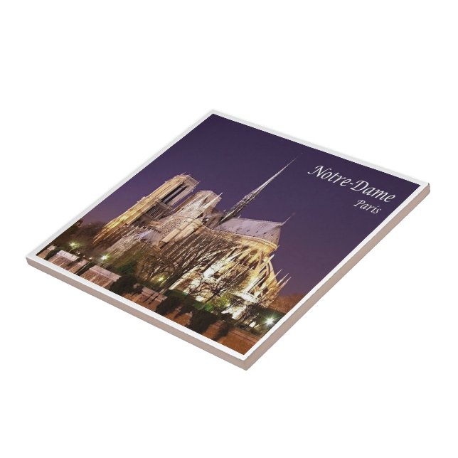 zFR055 NOTRE-DAME, Paris, France, Ceramic Tile (Side)