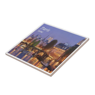 zFR056 PARIS and the Seine, France, Ceramic Tile