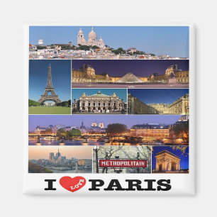 zFR057 PARIS "I Love", France, Fridge Magnet