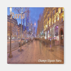 zFR060 CHAMPS-ELYSÉES, Paris, France, Fridge Magnet